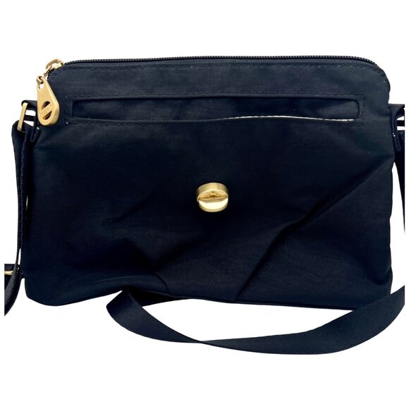 Baggallini Black Crossbody Bag Purse Gold-Tone Accents Travel Accessory - Picture 5 of 9